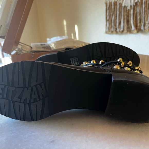 NEW Stuart Weitzman GoWest Studded Leather Ankle Boot, Black - Size 7.5 - Picture 4 of 8